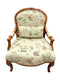 Green Embroidered Bergere Chair