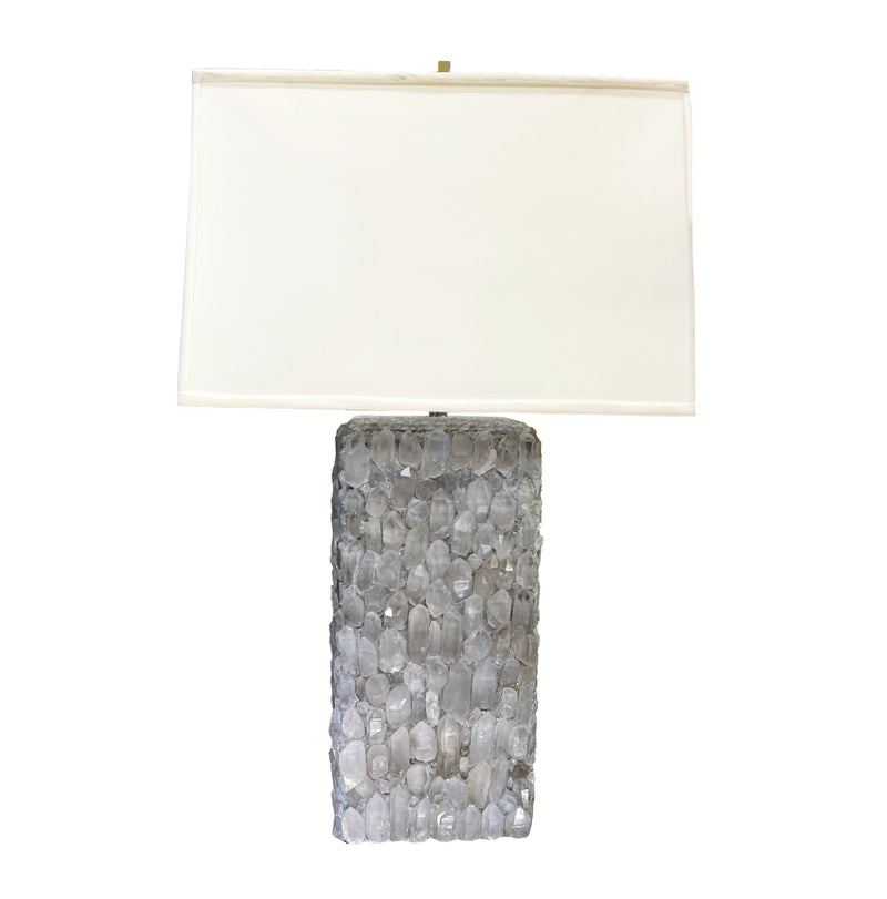 Gray Quartz Table Lamp