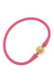 24K Gold Plated Ball Bead Bubblegum Silicone Bracelet