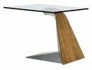Hyper Contemporary Glass Top End Table