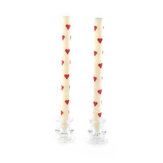 Pair of  Heart Dinner Candles