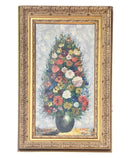 Floral Topiary in Gold Frame Oil Painting