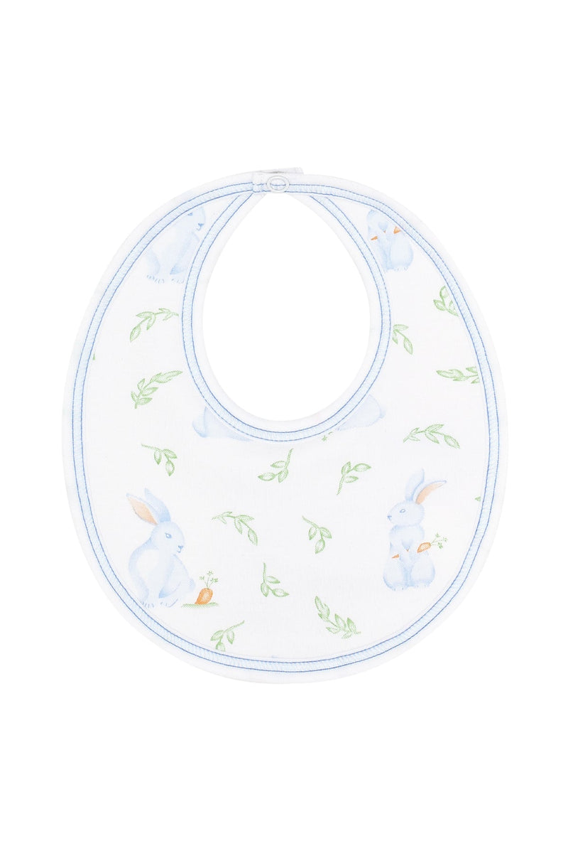 Blue Bunny Print Bib