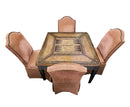AS-IS Maitland Smith Game Table with 4 Chairs