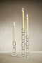 11.5" Bubble Stacked Crystal Candleholder
