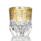 Set of 6 Art Deco Gold Old Fashion, Clear
