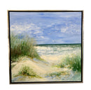 Sea Oats on Beach with Seagulls