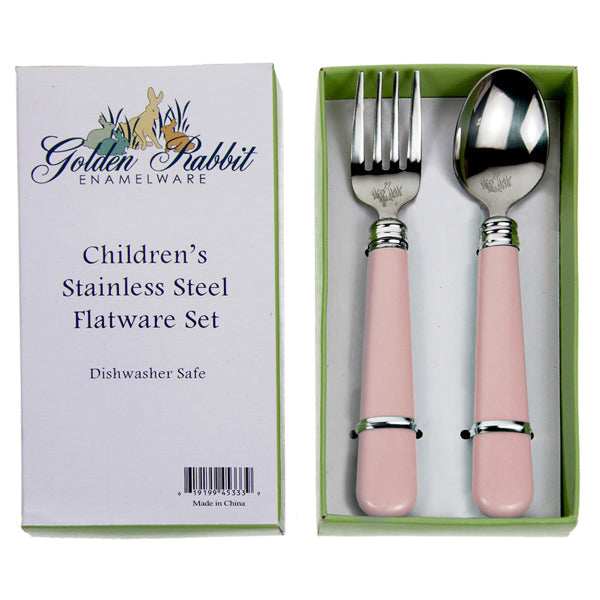 Pink Children's Flatware Set
