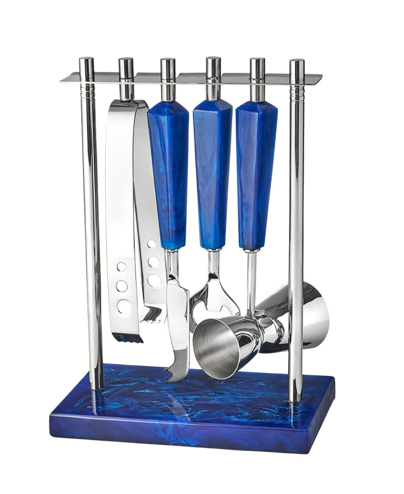 Azure Bar Blue 5-Piece Bar Set