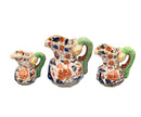 Set of 3 Imari Asian Pitchers