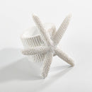 Set of 4 White Starfish Napkin Rings