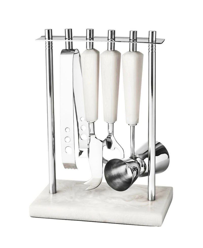 Azure Bar White 5-Piece Bar Set