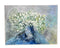 White Flowers in Blue Vase
