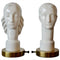 Pair of Vintage Art Deco Male & Female Bust Lamps