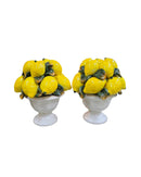 Lemon Topiary Candleholder Pair