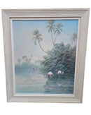 Flamingo Painting signed Gibbs