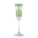 Set of 4 Giardino Green Champagne Flutes