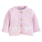 Crochet Cardigan Pink Bow, 9-12M