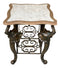 Elephant Base End Table with Marble Top