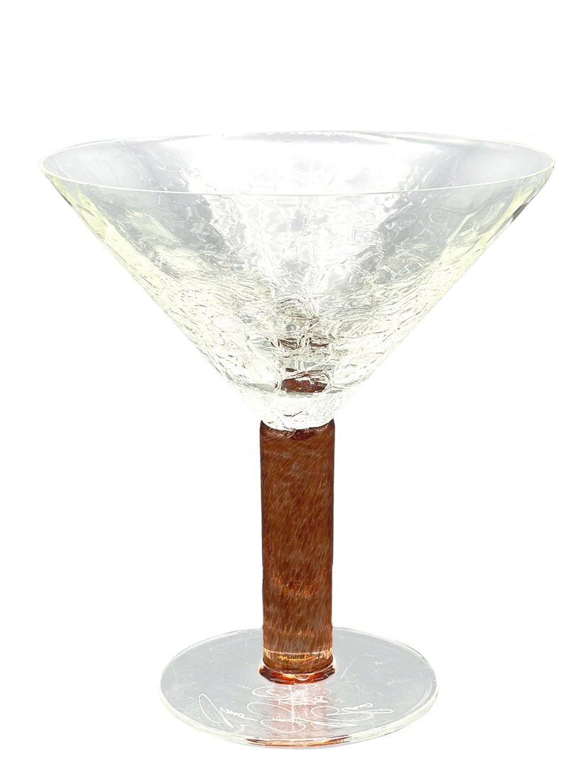 Set of 4 Orange Stem Martini Glasses
