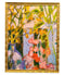 Floral Abstract in Gold Frame