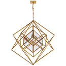 Visual Comfort Gold Cubist Chandelier