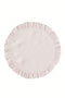 Set of 4 Round Ruffle Velvet Dusty Pink Placemats