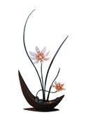 Lotus Flower Art Glass Sculpture