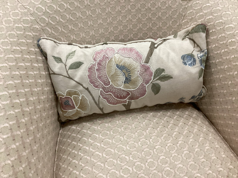 Gabby Embroidered Swivel Chair with Pillow