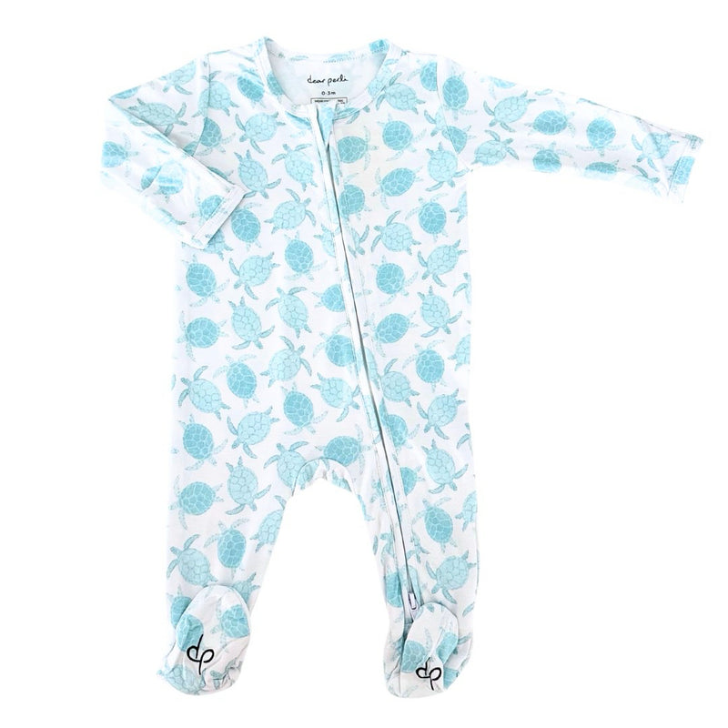 0-3M Turtley Awesome Zippered Footie