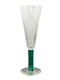 Set of 10 Green Stem Champagne Flutes