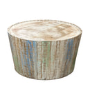 Round Rustic Wood Coffee Table