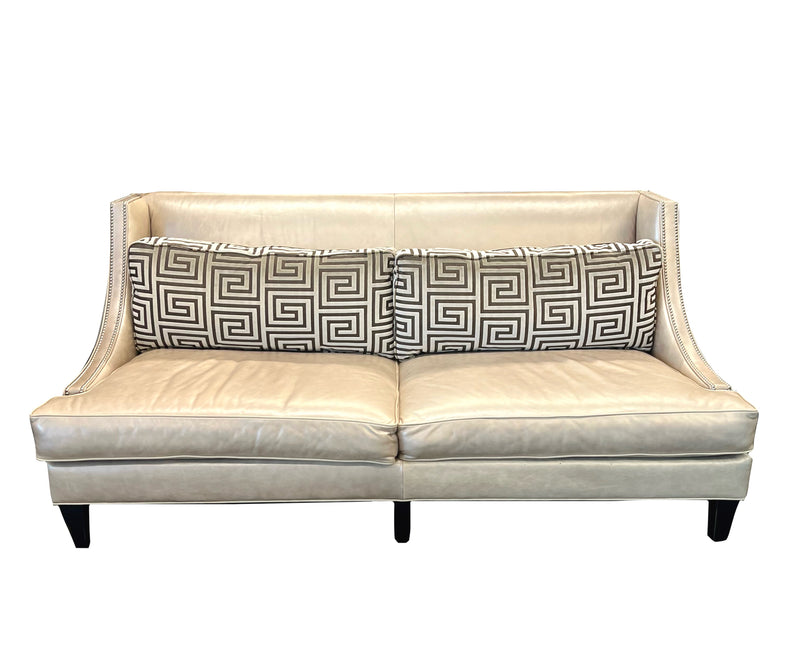 Light Tan Leather Sofa