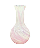 Large Murano Opaque Pink Swirl Vase