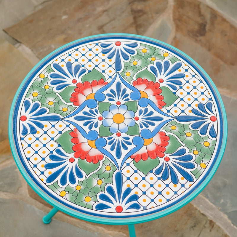 Baton Rouge Mosaic Bistro Table with 2 Chairs