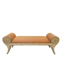 MCM Tessellated Stone Scroll Bench