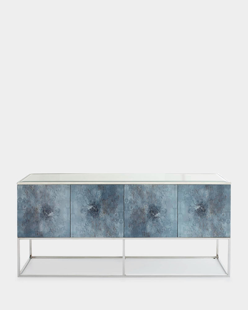 John Richard Blue Console with Chrome