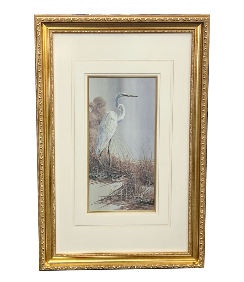 Egret in Gold Frame, Assorted