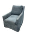 AS-IS Dark Blue Swivel Chair