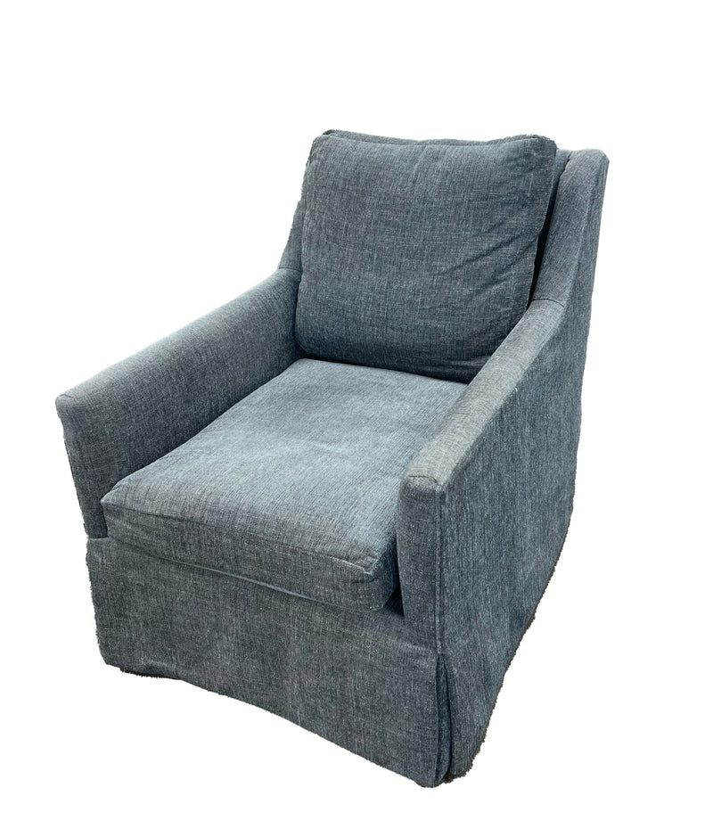 AS-IS Dark Blue Swivel Chair