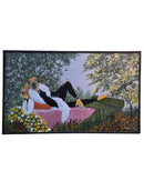 Signed Cat Lady Painting