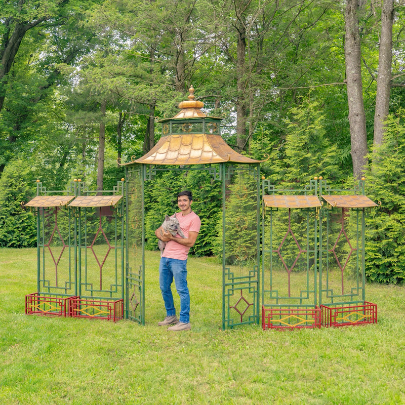 Pagoda Style Iron Garden Gate