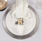 Set of 4 Gold Flowered Hammered Napkin Rings