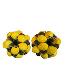Lemon Topiary Candleholder Pair