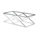 Glass Top Chrome Coffee Table