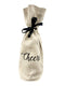 Flax Wine Bag with Black Cheers