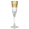 Set of 6 Art Deco Gold Flutes, Clear