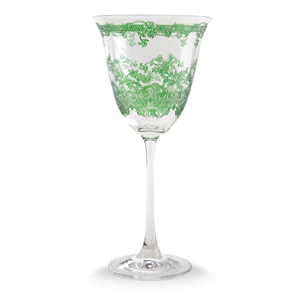 Set of 4 Giardino Green Wine Glasses