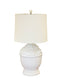 White Porcelain Shell Basket Table Lamp