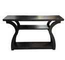 Dark Brown Console with 2 Shelves